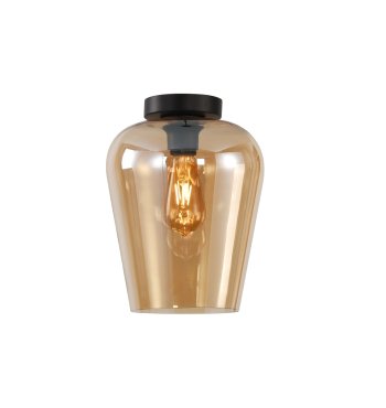 Artdelight Tombo - plafondverlichting - Ø 23 x 27 cm - amber