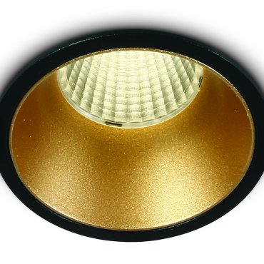 ONE Light COB Dark Light Range - inbouwspot - Ø 73 mm, Ø 67 mm inbouwmaat - 12W dimbare LED incl. - zwart - warm witte lichtkleur