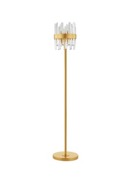 Nova Luce Crown - vloerlamp - Ø 25 x 150 cm - satijn goud