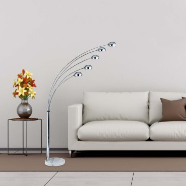 Searchlight Giraffe - staanlamp - 210 cm - chroom
