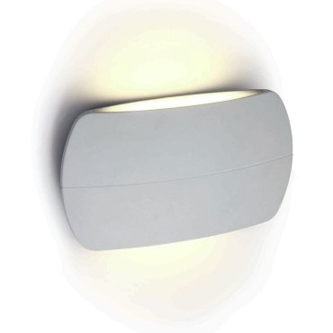 ONE Light Outdoor Slim Oval Range - buiten wandverlichting - 20 x 11 x 5,2 cm - 2 x 6W LED incl. - IP54 - wit
