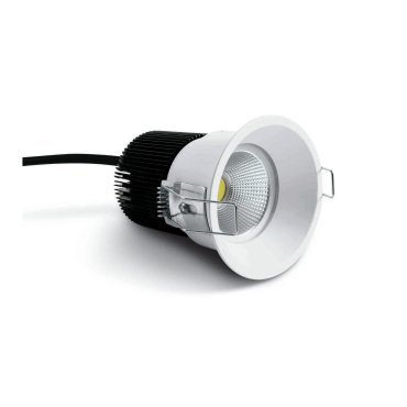 ONE Light COB Dark Light Range - inbouwspot - Ø 82 mm, Ø 75 mm inbouwmaat - 12W dimbare LED incl. - IP44 - wit - warm witte lichtkleur (2700K)