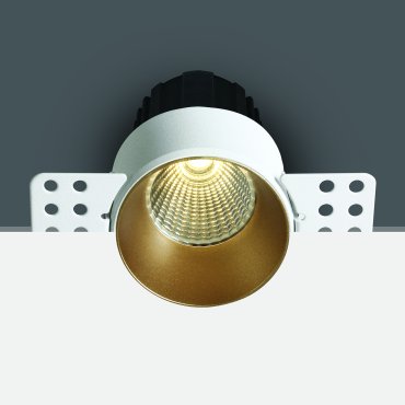 ONE Light Trimless Mini Range - inbouwspot - Ø 64 mm, Ø 70 mm inbouwmaat - 12W dimbare LED incl. - messing