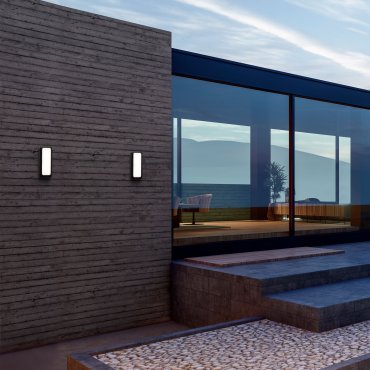 Nova Luce Appia - buiten wandverlichting - 8,5 x 20 x 3,8 cm - 5W LED incl. - IP54 - donker antraciet