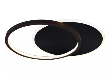 Lucide Axelle - plafondverlichting - 39,1 x 29,5 x 5,1 cm - 24W LED incl. - 3 StepDim- zwart