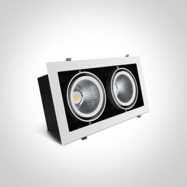 ONE Light COB Box Type Shop - inbouwspot - 340 x 185 mm, 320 x 160 mm inbouwmaat - 2 x 30W LED incl. - wit