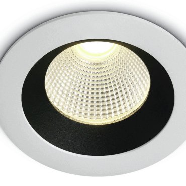 ONE Light Dark Light Range - inbouwspot - Ø 85 mm, Ø 75 mm inbouwmaat - 12W dimbare LED incl. - IP65 - wit - warm witte lichtkleur
