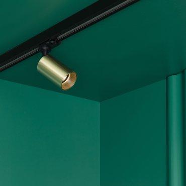 Faro Stan - track projector - 10 x 6 x 16 cm - satijn goud