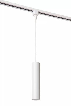 Lucide Track Floris Hanglamp - 1-fase Railsysteem - Ø 5,6 x 155 cm - wit