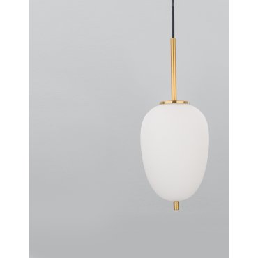Nova Luce Lato - hanglamp - Ø 15,8 x 120 cm - antiek messing