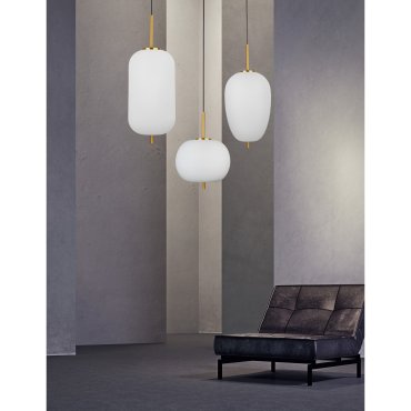 Nova Luce Lato - hanglamp - Ø 27 x 120 cm - antiek messing