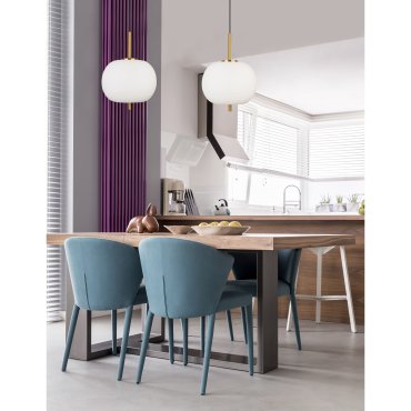 Nova Luce Lato - hanglamp - Ø 30 x 120 cm - antiek messing