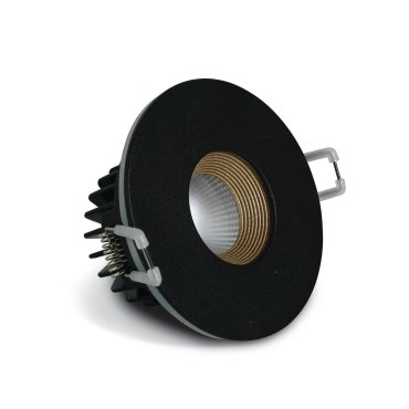 ONE Light COB Range- inbouwspot - Ø 88 mm, Ø 75 mm inbouwmaat - 8W LED incl. - IP54 - zwart