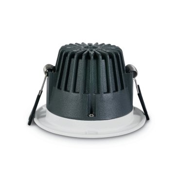 ONE Light Dark Light Pro Range - inbouwspot - Ø 95 mm, Ø 75 mm inbouwmaat - 8W LED incl. - wit en messing