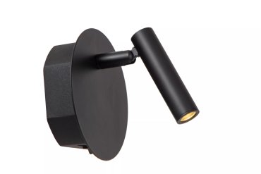 Lucide Jolijn wandlamp - oplaadbaar via USB-kabel - Ø 10,2 x 9 cm - 2W led incl. - zwart