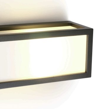 ONE Light Outdoor E27 Square - buiten wandverlichting - 25 x 10 x 11 cm - IP54 - antraciet