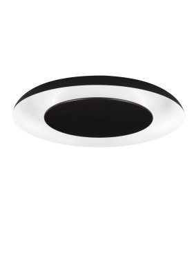 Nova Luce Epos - plafondlamp - Ø 60 x 6 cm - 38W dimbare LED incl. - zandzwart en wit