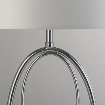 Searchlight Loopy - tafellamp - 35 x 53 cm - chroom en zilver