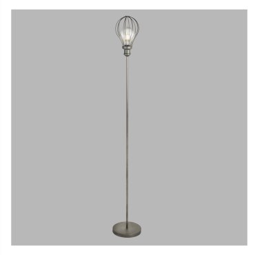 Searchlight Balloon Cage - staanlamp - 166 cm - zilver