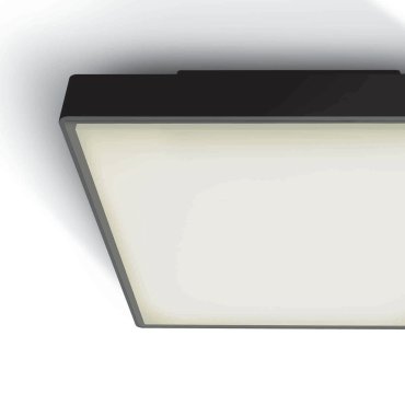 ONE Light E27 Plafo Outdoor Square - buiten plafondverlichting - 29,5 x 29,5 x 10,5 cm - IP65 - zwart