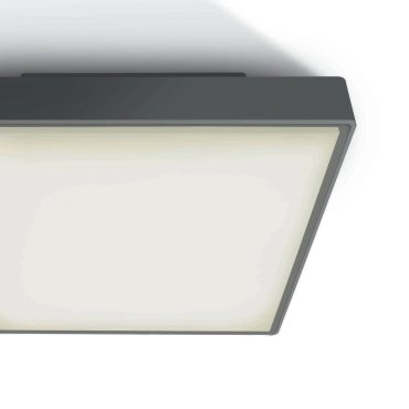 ONE Light E27 Plafo Outdoor Square - buiten plafondverlichting - 22,1 x 22,1 x 9,3 cm - IP65 - antraciet