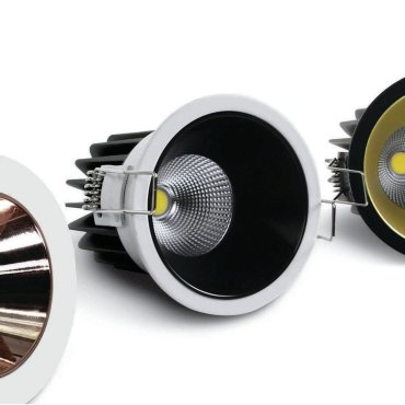 ONE Light COB Dark Light Range - inbouwspot - Ø 85 mm, Ø 76 mm inbouwmaat - 7W LED incl. - wit