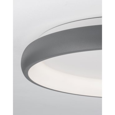 Nova Luce Albi - plafondverlichting - Ø 61 x 8,5 cm - 50W dimbare LED incl. - zand grijs