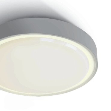 ONE Light LED Plafo Outdoor Round - buiten plafondverlichting - Ø 26 x 7,5 cm - 16W LED incl. - IP65 - grijs