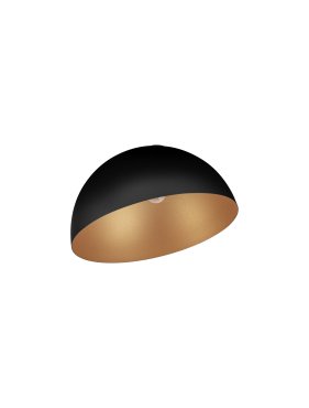 Nova Luce Onia - plafondlamp - Ø 50 x 31 cm - zandzwart en goud