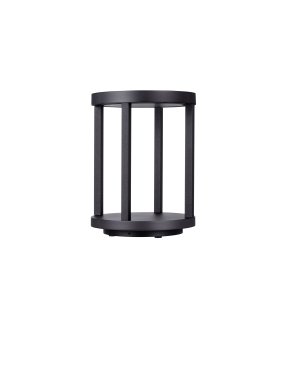 Nova Luce Optus - tuinpaal - Ø 20,5 x 28 cm - 9W LED incl. - IP65 - donker antraciet