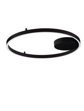 Nova Luce Hedra - plafondlamp - Ø 60 x 5 cm - 60W dimbare LED incl. - zandzwart