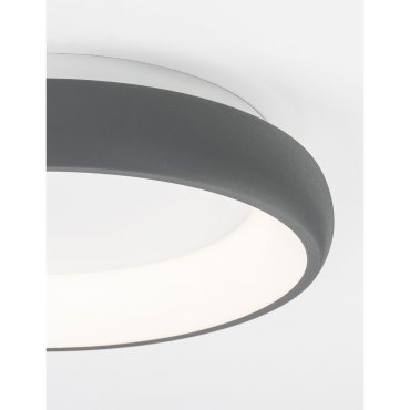 Nova Luce Albi - plafondverlichting - Ø 41 x 8,5 cm - 32W dimbare LED incl. - zand grijs