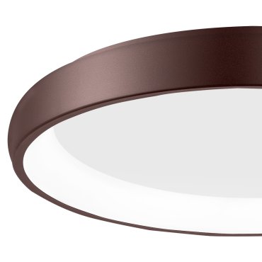 Nova Luce Albi - plafondverlichting - Ø 61 x 8,5 cm - 50W dimbare LED incl. - bruin