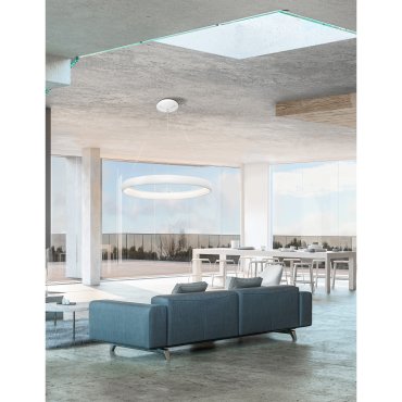 Nova Luce Albi - hanglamp - Ø 81 x 120 cm - 80W dimbare LED incl. - wit