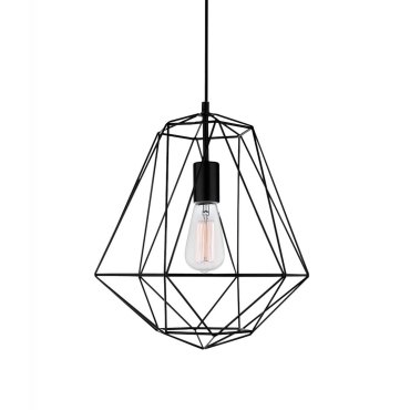 Nova Luce Pietra - hanglamp - Ø 35 x 120 cm - zwart