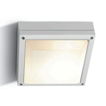 ONE Light Square E27 Outdoor - buiten plafond/wandverlichting - 27 x 27 x 8 cm - IP54 - wit