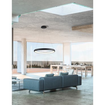 Nova Luce Albi - hanglamp - Ø 61 x 120 cm - 50W dimbare LED incl. - zwart