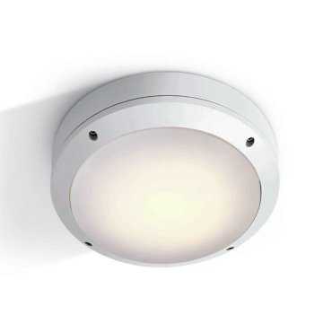 ONE Light Round E27 Outdoor - buiten plafond/wandverlichting - Ø 26,5 x 8,8 cm - IP54 - wit