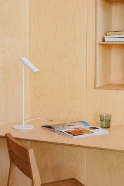 Faro Leo - tafellamp - Ø 15 x 48,5 cm - 3,5W LED incl. - mat wit