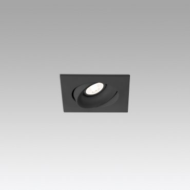 Faro Radon - inbouwspot - 92 x 92 mm, Ø 80 mm inbouwmaat - mat zwart