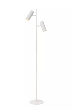 Lucide Clubs - vloerlamp - Ø 22 x 140 cm - wit