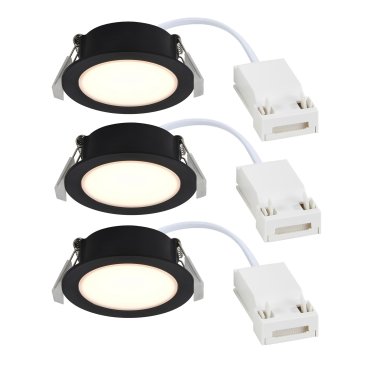 Nordlux Olea 3-Kit - inbouwspot - Ø 85 mm, Ø 68 mm inbouwmaat - 4,4W LED incl. - IP65 - zwart