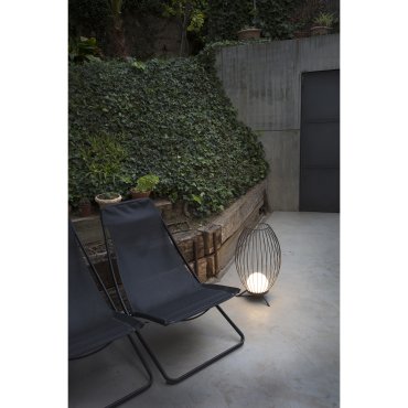 Faro Cage - vloerlamp - Ø 13,4 x 57 cm - 12W LED incl. - IP65 - donkergrijs