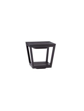 Nova Luce Cuppa - tuinpaal met sensor op zonne-energie - 24,4 x 23,9 x 24,4 cm - 2W LED incl. - IP54 - donker antraciet