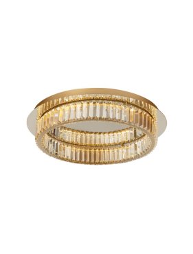 Nova Luce Aurelia - plafondlamp - Ø 60 x 12 cm - 41W dimbare LED incl. - goud