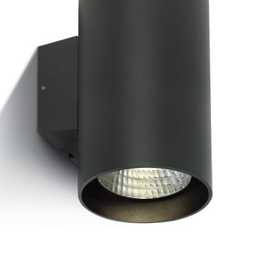ONE Light Outdoor Wall Cylinders High Power - buiten wandverlichting - 14 x 18 x 30 cm - 2 x 20W dimbare LED incl. - IP65 - antraciet - witte lichtkleur