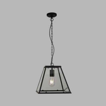 Searchlight Lanterns - hanglamp - 30 x 30 x 150 cm - mat zwart