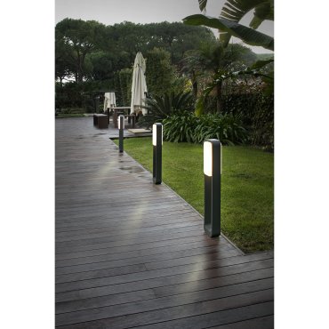 Faro Sticker - tuinpaal - 15 x 9 x 72 cm - 10W LED incl. - IP55 - donkergrijs