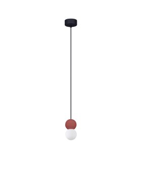 Nova Luce Zero - hanglamp - Ø 8 x 115 cm - rood