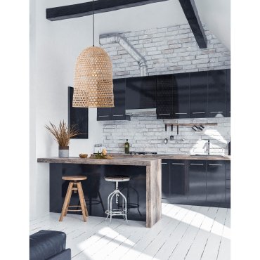 Nova Luce Aurora - hanglamp - Ø 40,5 x 250 cm - bruin en zwart